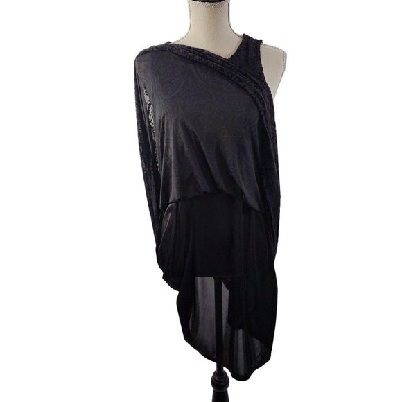 Simply Styled Women's Slip Lined Floral Print Black Dress - Size Medium - Picture 7 of 16